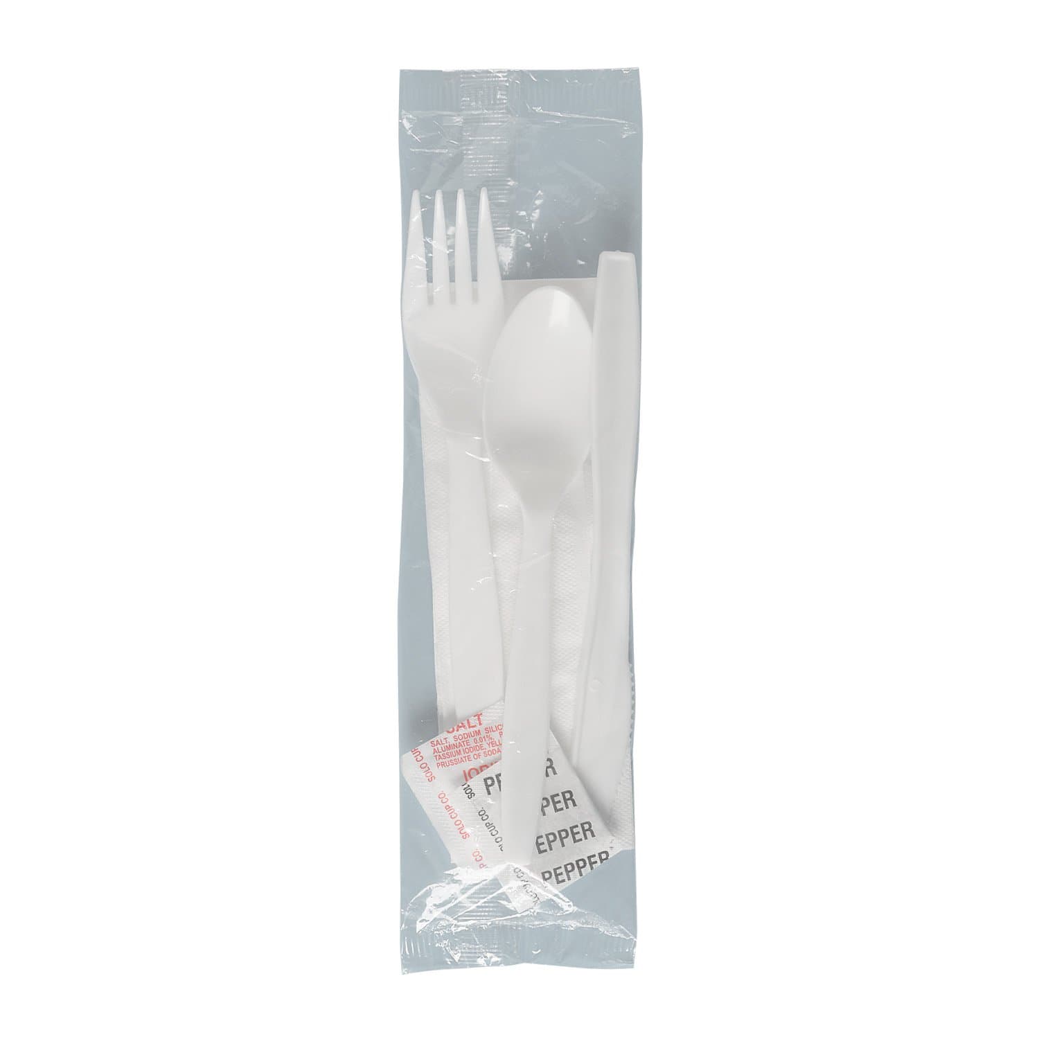 Solo MOW8Z-0007 Medium Weight PP White Knife-fork-tsp-npk-sp-bulk (Case of 500 Kits)
