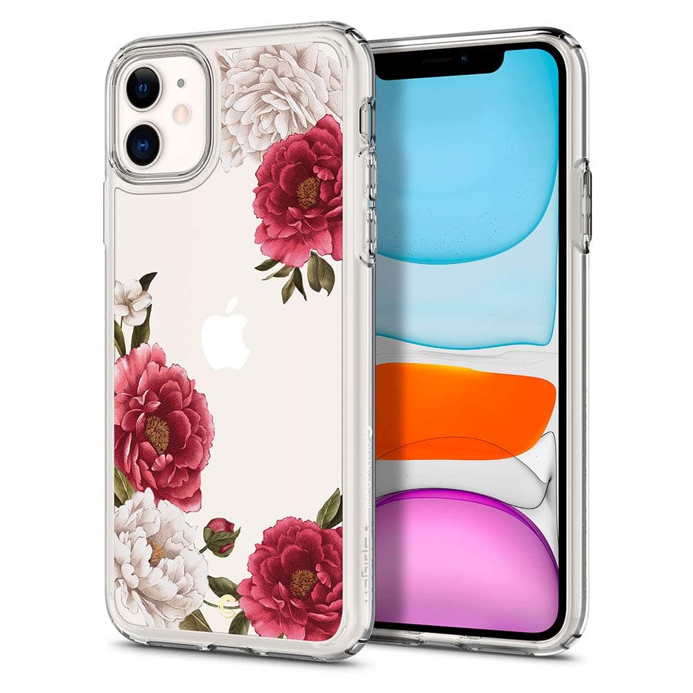 CYRILL Cecile Designed for Apple iPhone 11 Case (2019) Clear | TPU | PC | Bumper | Slim |Plastic - Red Floral