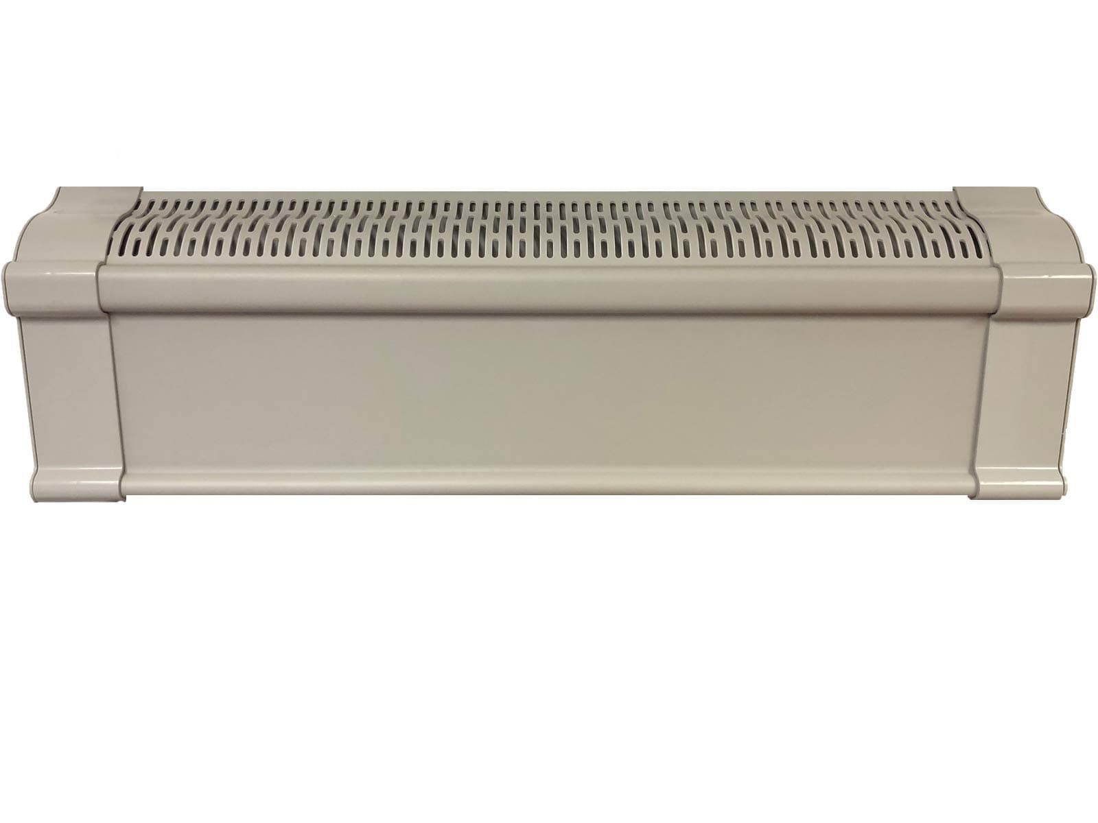 Baseboard Heat Covers, Better Baseboard Heater Covers with Left & Right END CAPS - Direct Replacement Set | Feather Grey (4 Feet)