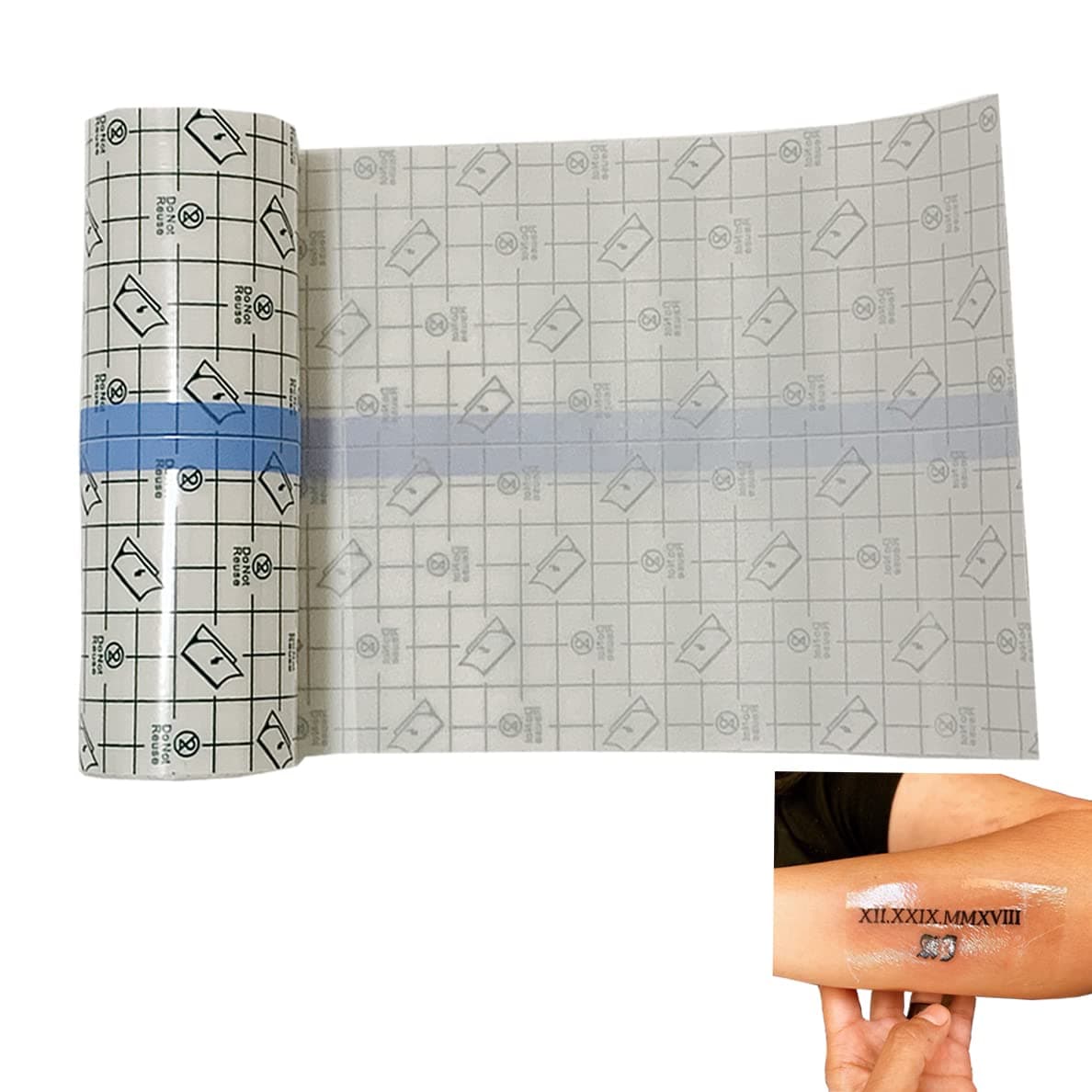 - Waterproof Tattoo Aftercare Bandage Roll(6 in x11 yd),Tattoo Wound Healing Wrap,Clear Tattoo Film Dressing,Adhesive Patches for Tattoo Ink & Skin Protection,Tattoo Second Skin,Tattoo Cover Up Tape