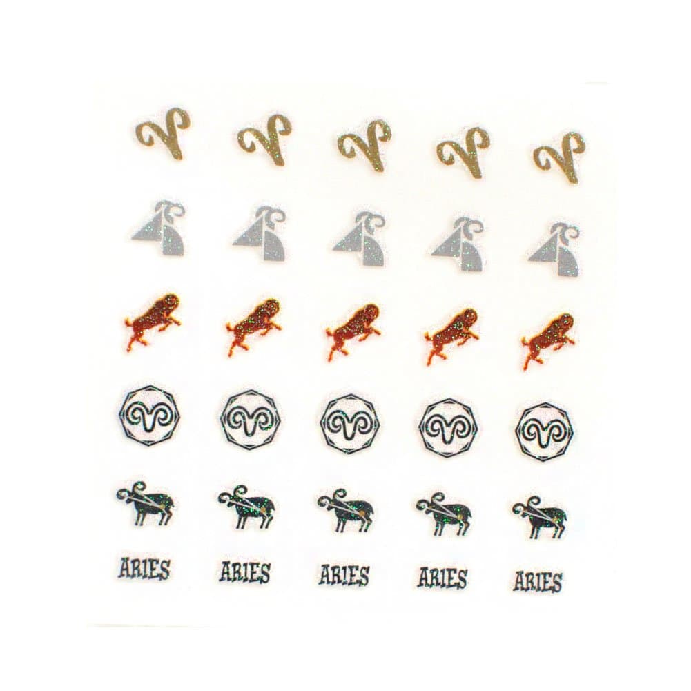 Nail Art Sticker Set Zodiac 12 Packs in Different Designs