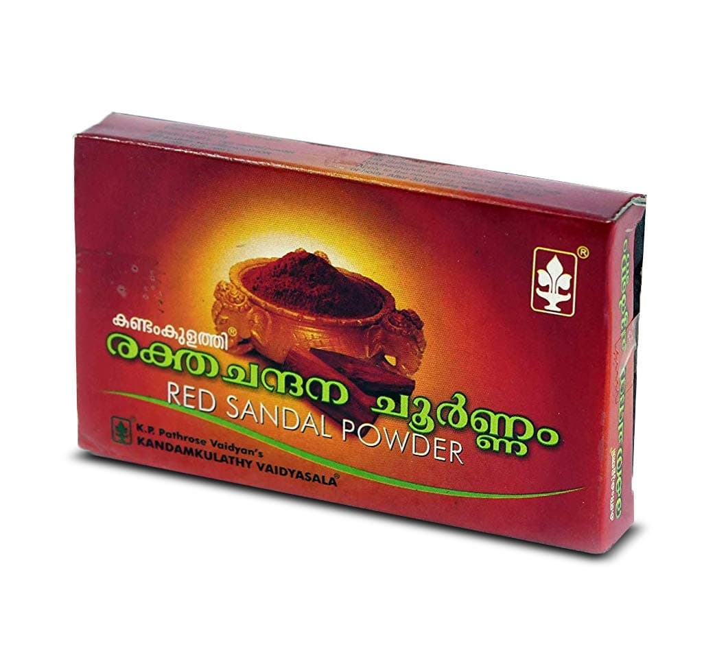 Kandamkulathy Raktha chandana Choornam (Red Sandalwood Powder) - 40g (Pack of 4)