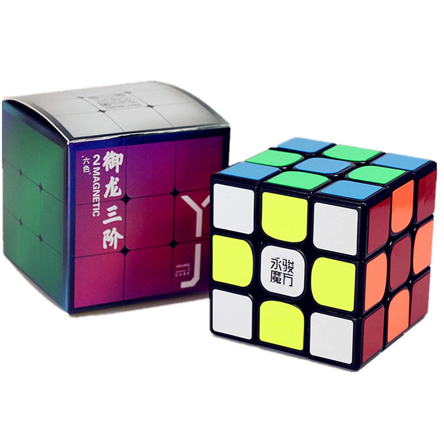 LiangCuber YJ Yulong V2 M 3x3 Speed Cube Black YongJun Yilong 2M Magic Cube 3x3x3 Magnetic Cubes Puzzle