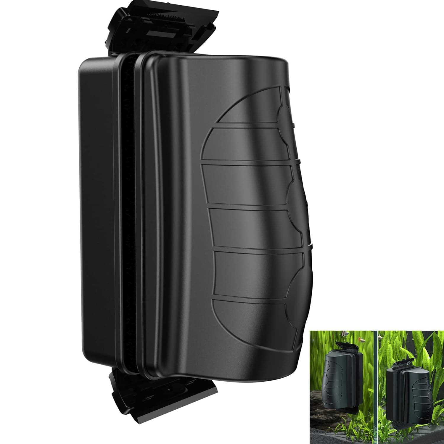 Joyzzz Fish Tank Cleaner Scrubber, Magnet Scraper for Glass Aquariums Cleaning Tools, Magnetic Aquarium Fish Tank Cleaner, Scrubber Floating Brush for Cleaning the Inner Wall of Fish Tank(S)