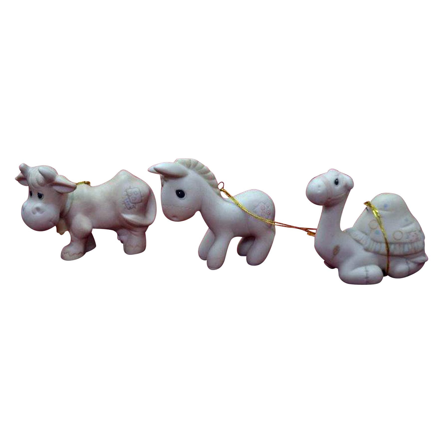 Precious Moments Ornaments CAMEL, DONKEY & COW - 3 PC - Ornament Set