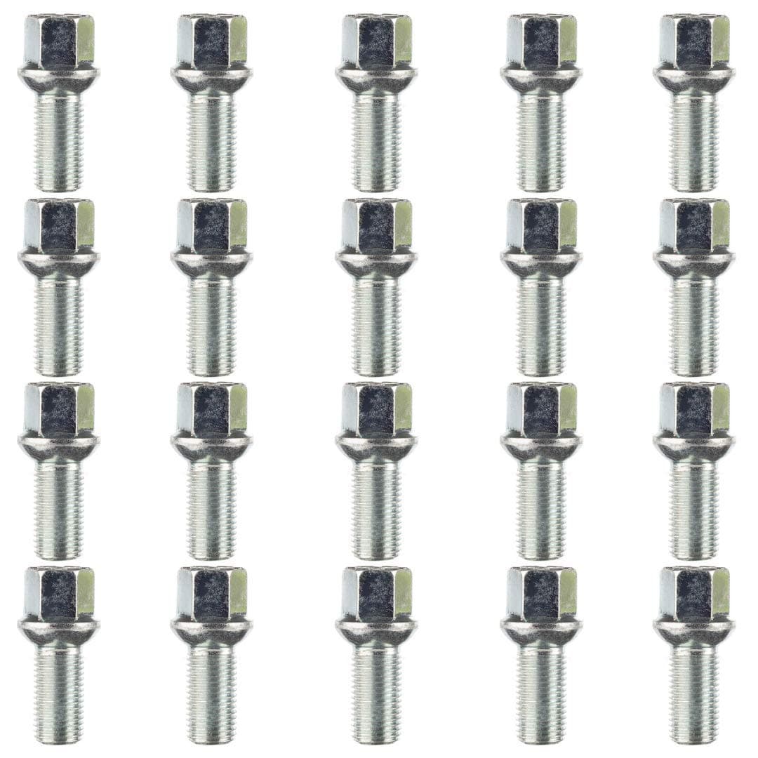 Ellis Excellence Alloy Wheel Bolts M14 x 1.5, 27mm Thread, Radius Seat, 17mm Hex (20)