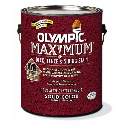 Olympic Ppg 79604A/01 Gal Nav Red Solid Stain Exterior Stain, Latex
