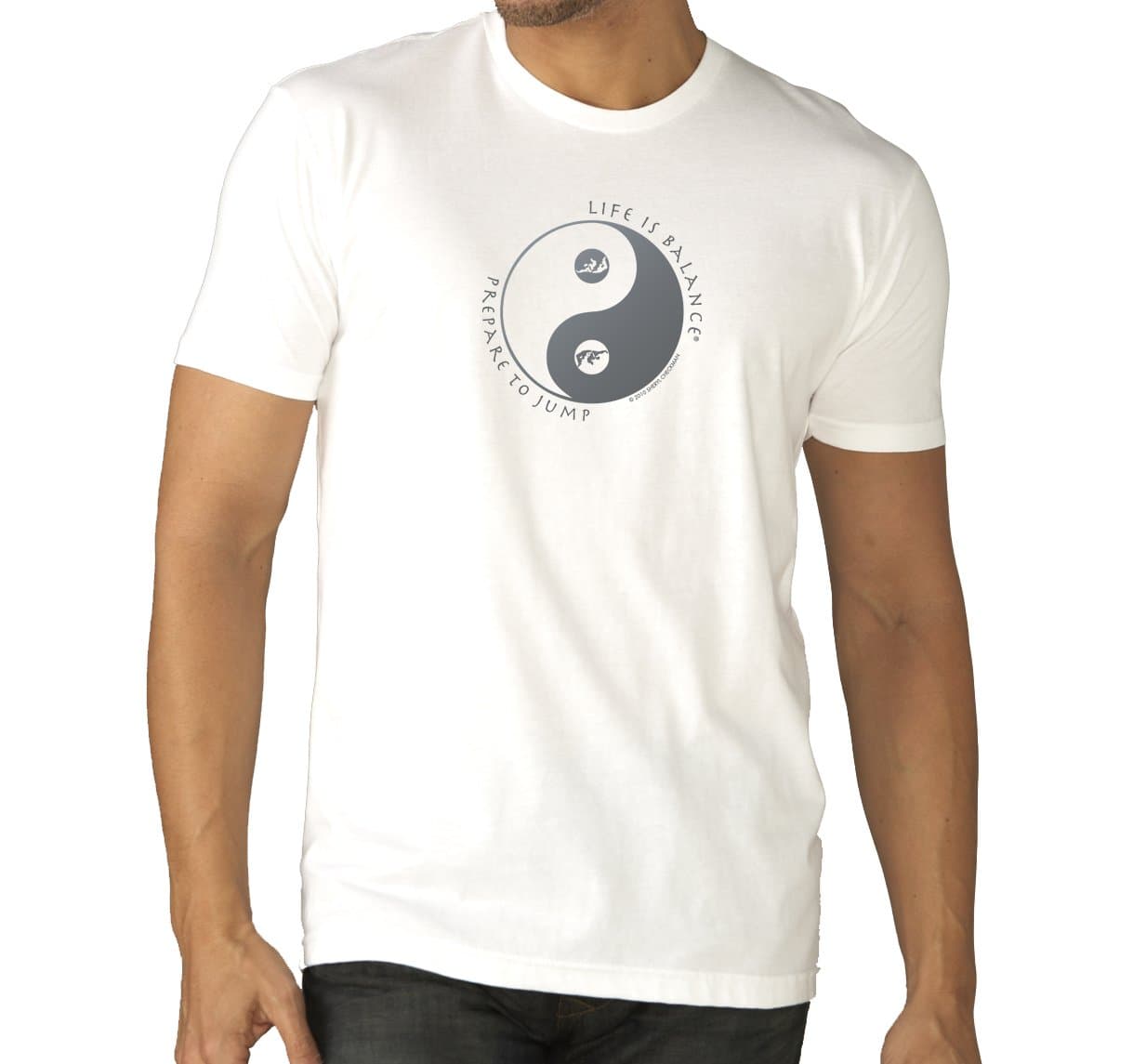 LIFE IS BALANCE Prepare to Jump Men's Short Sleeve Skydiving T-Shirt