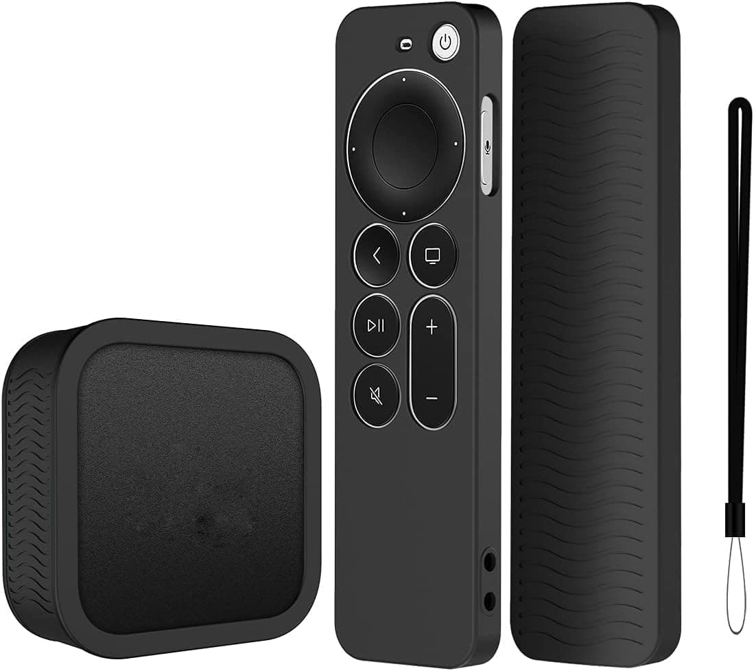Silicone Case for 2021 Apple TV 4K Siri Remote with Silicone TV Box Case for 2021 Apple 4K Shock Resistant, Slip Resistant, and Drop Resistant