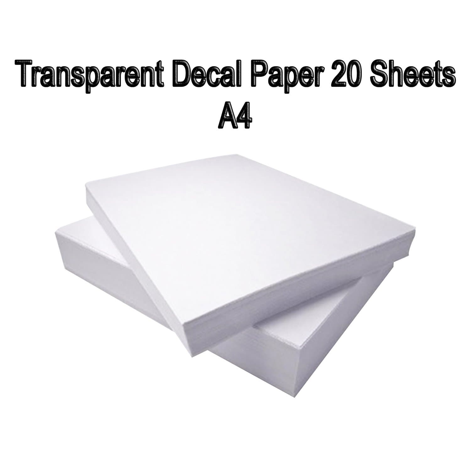 DAHLIA Waterslide Decal Transfer Paper, 20 Sheets, DIY A4 Inkjet Transparent Clear for Inkjet Printer+BONUS Brush