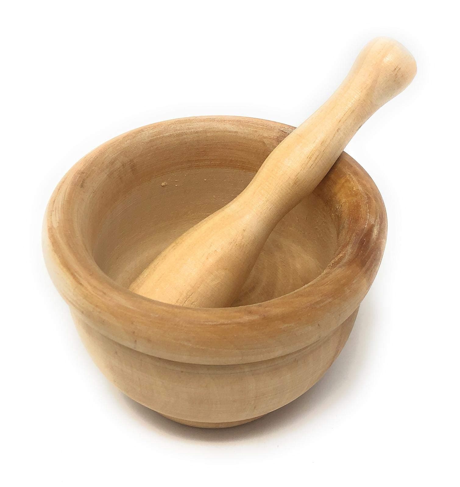 Wooden Mortar Diameter 13 cm with Pestle 16 cm Kitchen