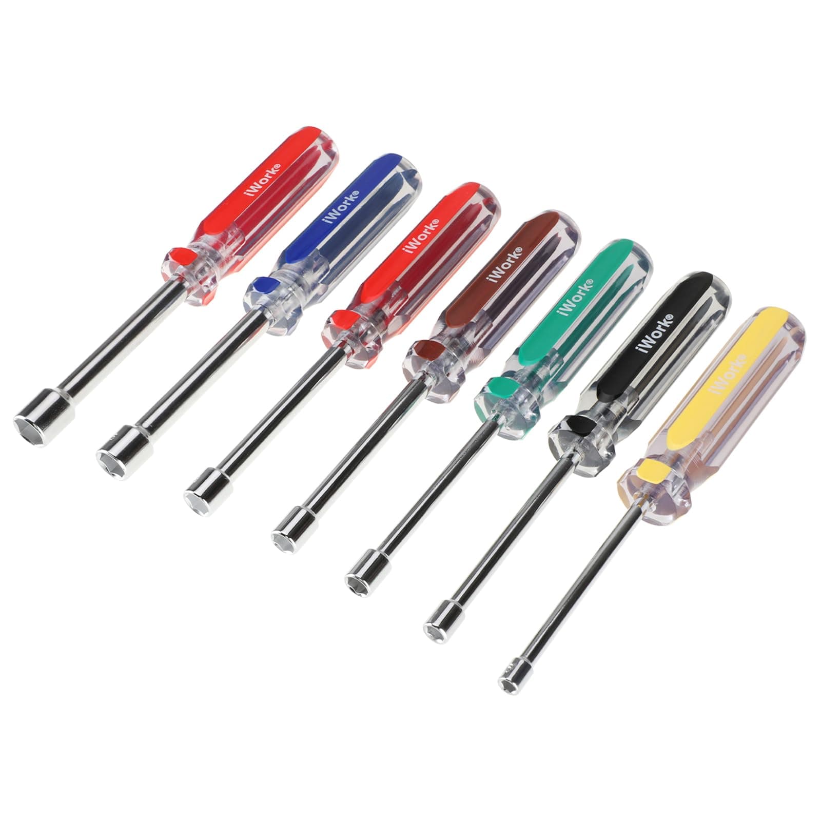 SAE Nut Driver Set 86-513, 7-Piece Color Handle