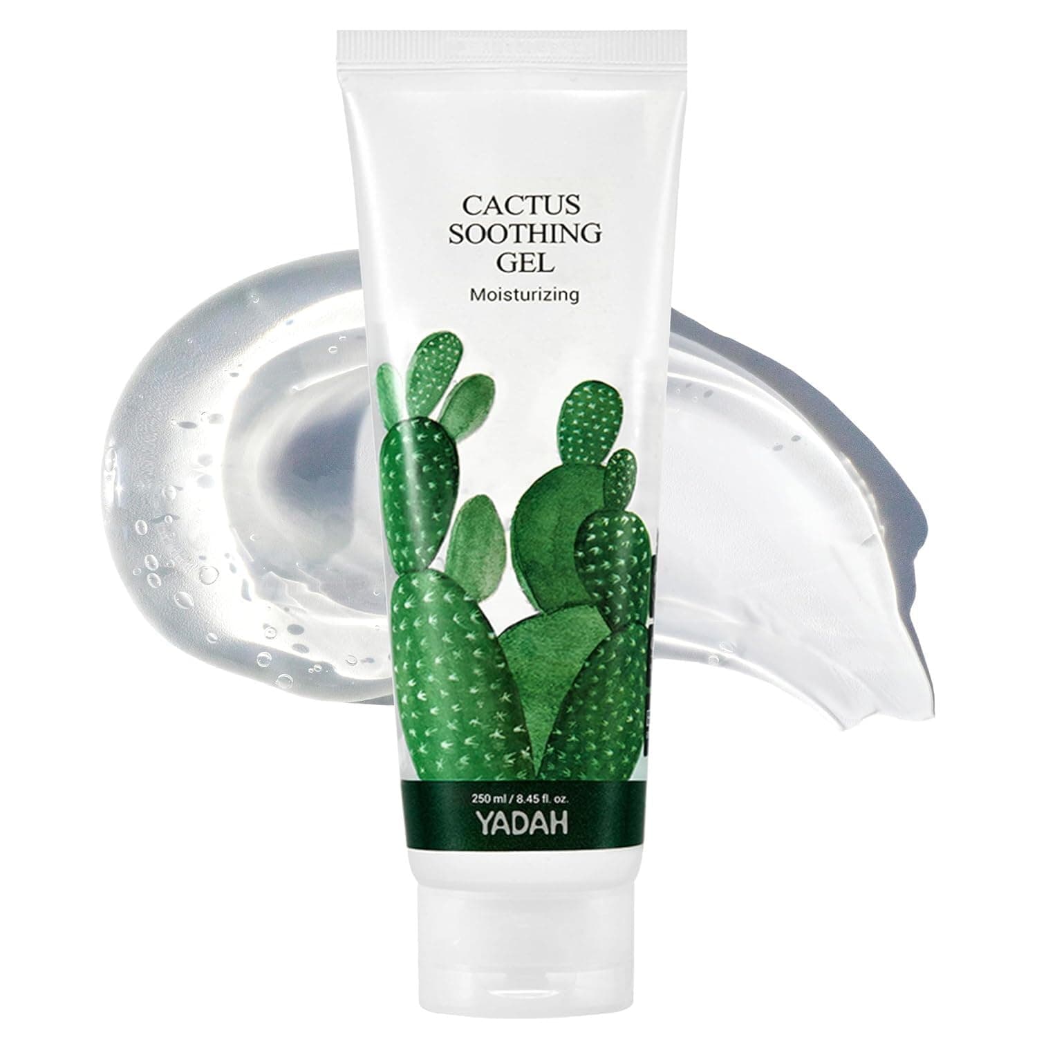 YADAH Calming Cactus Gel (8.45Fl Oz) - Sun Relief Burn, Calm, Refreshes And Calms Irritated Skin, Redness Facial Korean Skin Care. 95% Extract From