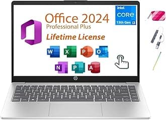HP 15.6" Touchscreen Laptop, Intel 13th Core i3-1315U(Beats i5-1135G7),16GB RAM, 1TB PCIe SSD Ai Copilot, Long Battery Life, Type C, Windows 11 Pro,Lifetime Office 2024 Included, W/BTP Bundle