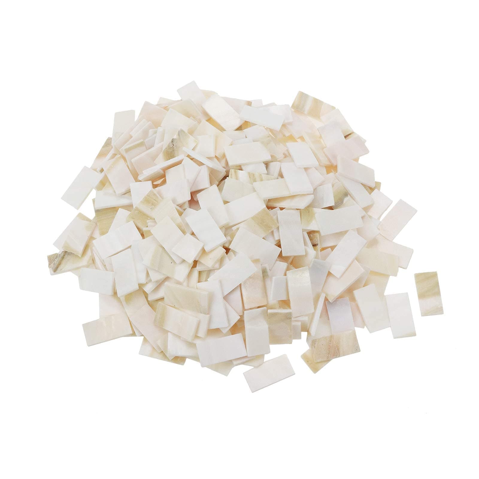 HONJIE 2x1cm Bulk Natural Mother of Pearl Mosaic Tiles for Home Decoration or DIY Crafts,300Pcs