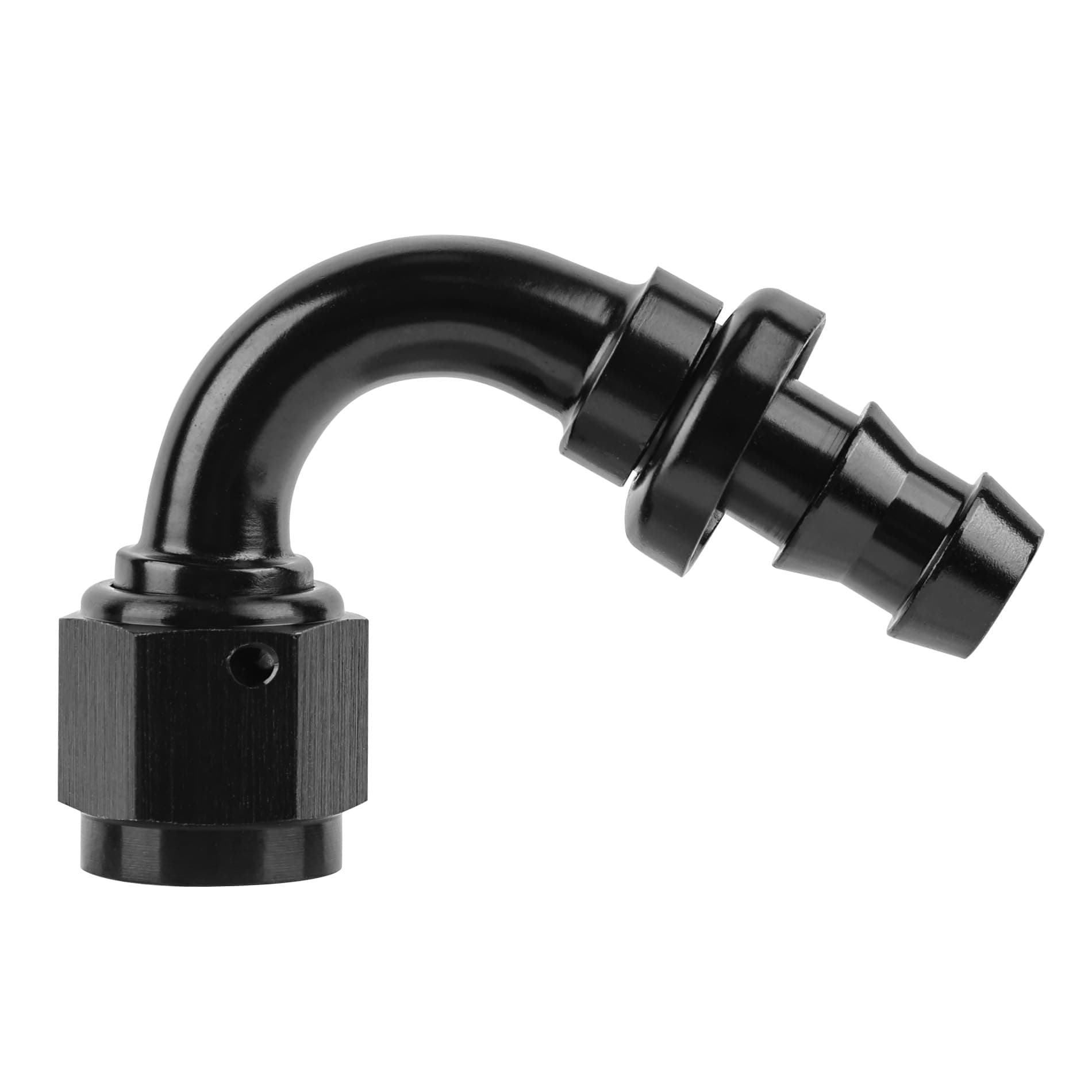 EVIL ENERGY 6AN 120 Degree Push Lock Hose Fitting End BlackGlobal Recycled StandardGlobal Recycled StandardGlobal Recycled Standard