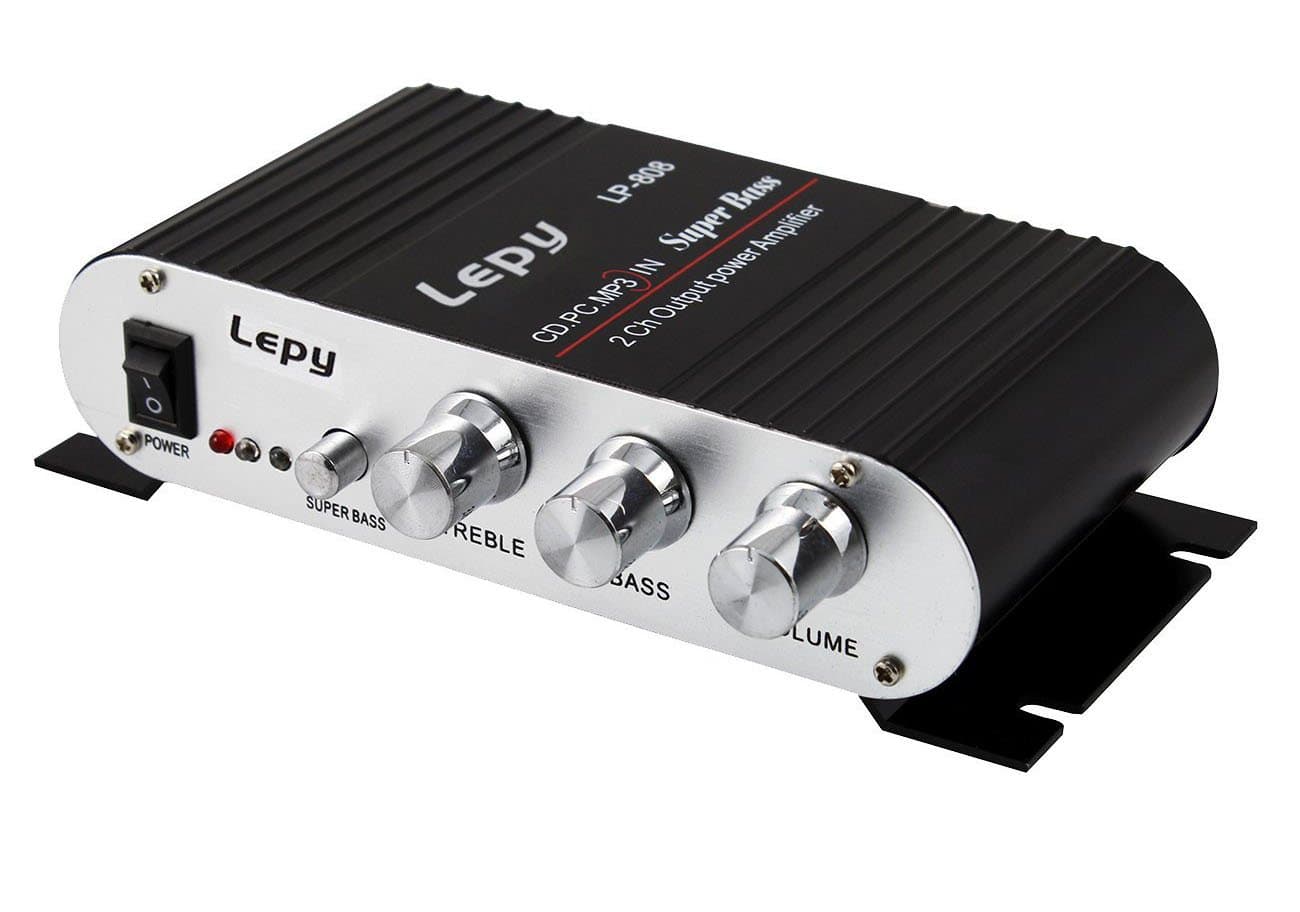 Lepy LP-808 20 W 3 A Digital Amplifier Stereo Audio Standard Power Supply - Black