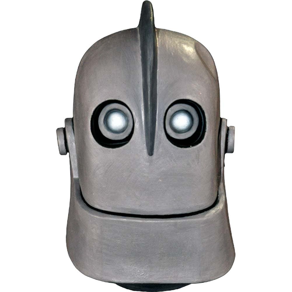 Men's Halloween Full Face Iron Giant Robot Mask, Gray