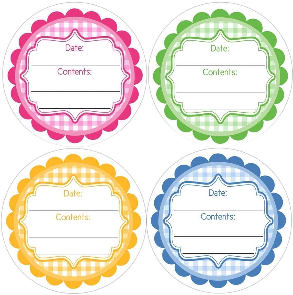 Canning Labels 1.9 Inch Round Glossy Stickers
