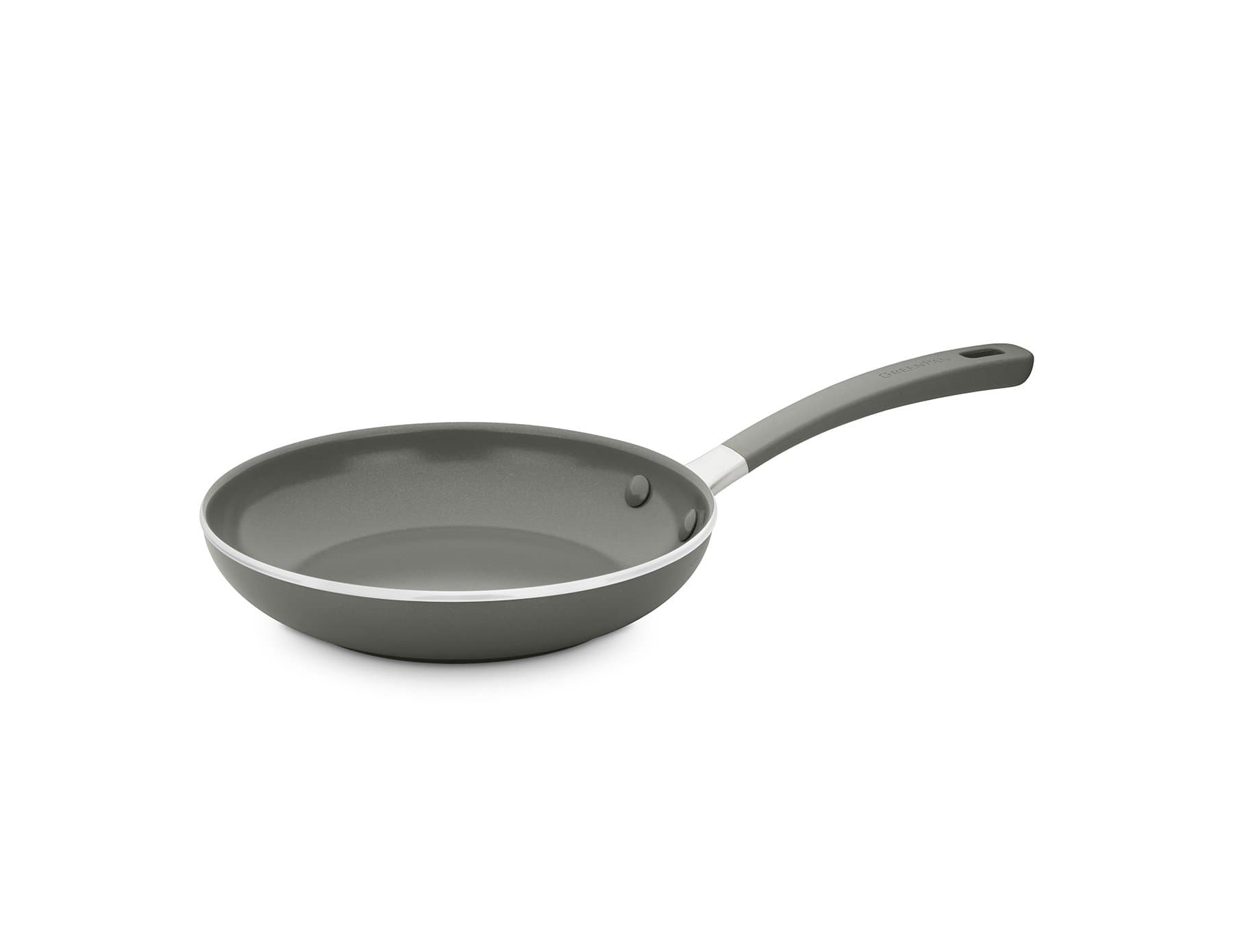 GreenPan CW002262-005 Melbourne 100% ToxinFree Healthy Ceramic Nonstick Metal Utensil/Induction/Dishwasher/OvenSafe Frying Pan - 20cm - Grey