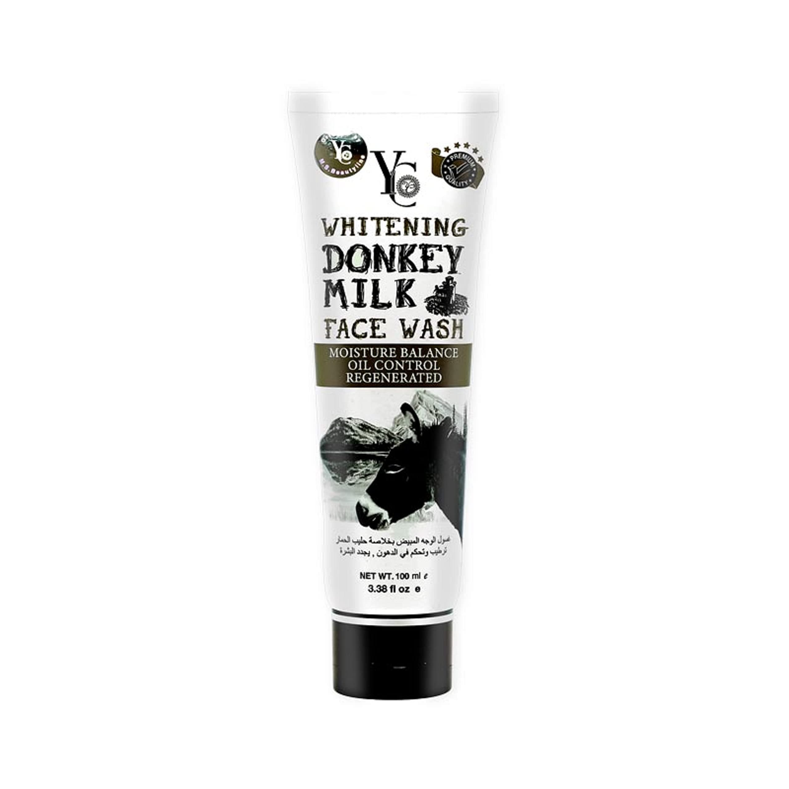 YC Donkey Milk Face Wash Facial Glow & Moisturizing 100mlCleaning face wash for women | face wash for girls | facewash for men | face cream for women - Imported face cream | face wash for girls