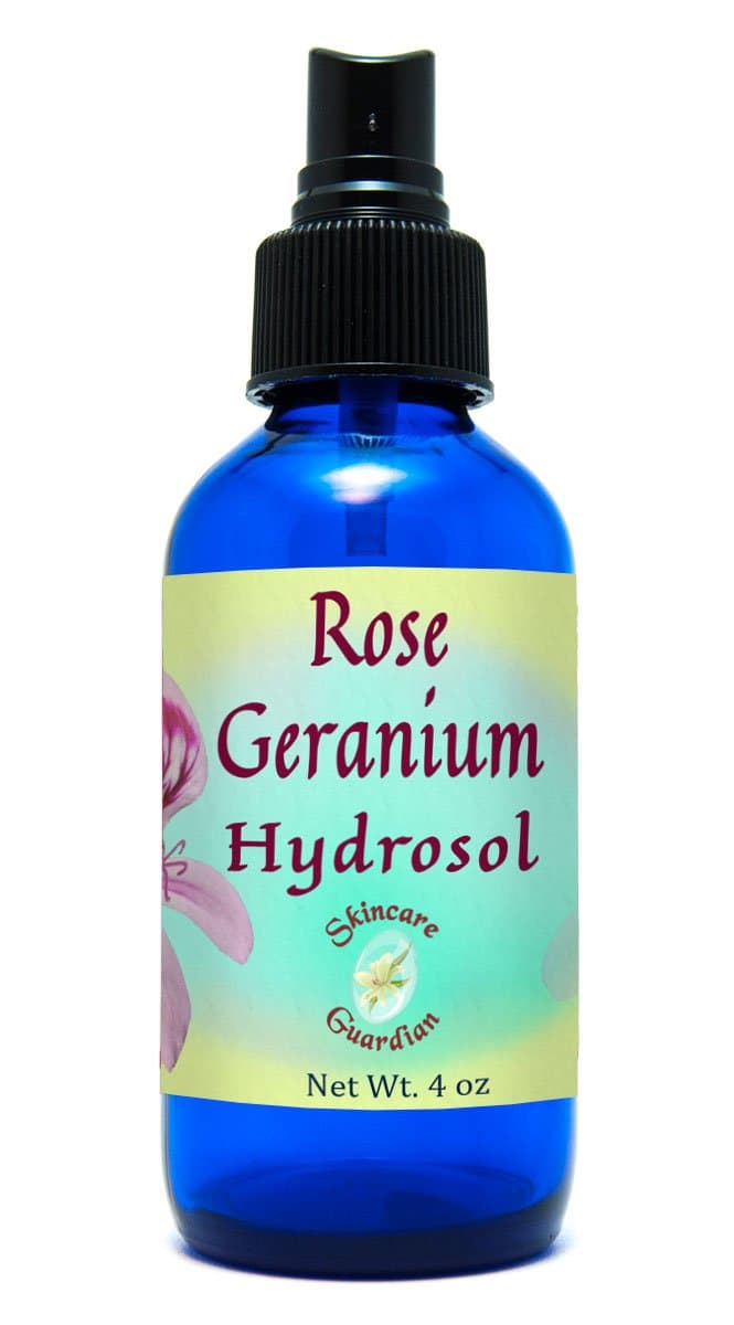 Rose Geranium Hydrosol - Facial Hydration & Toner For All Skin Types Hidrosol de Geranio Rosa 4 oz Mister