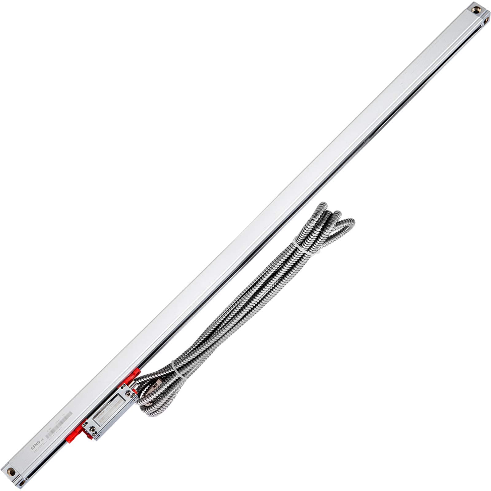 VEVOR Precision Linear Scale 870MM Length Linear Glass Scale 5um Resolution Digital Readout Linear Scale TTL Input Signal High Accuracy Linear Scale for Mill Milling Lathe Machine with Accessories