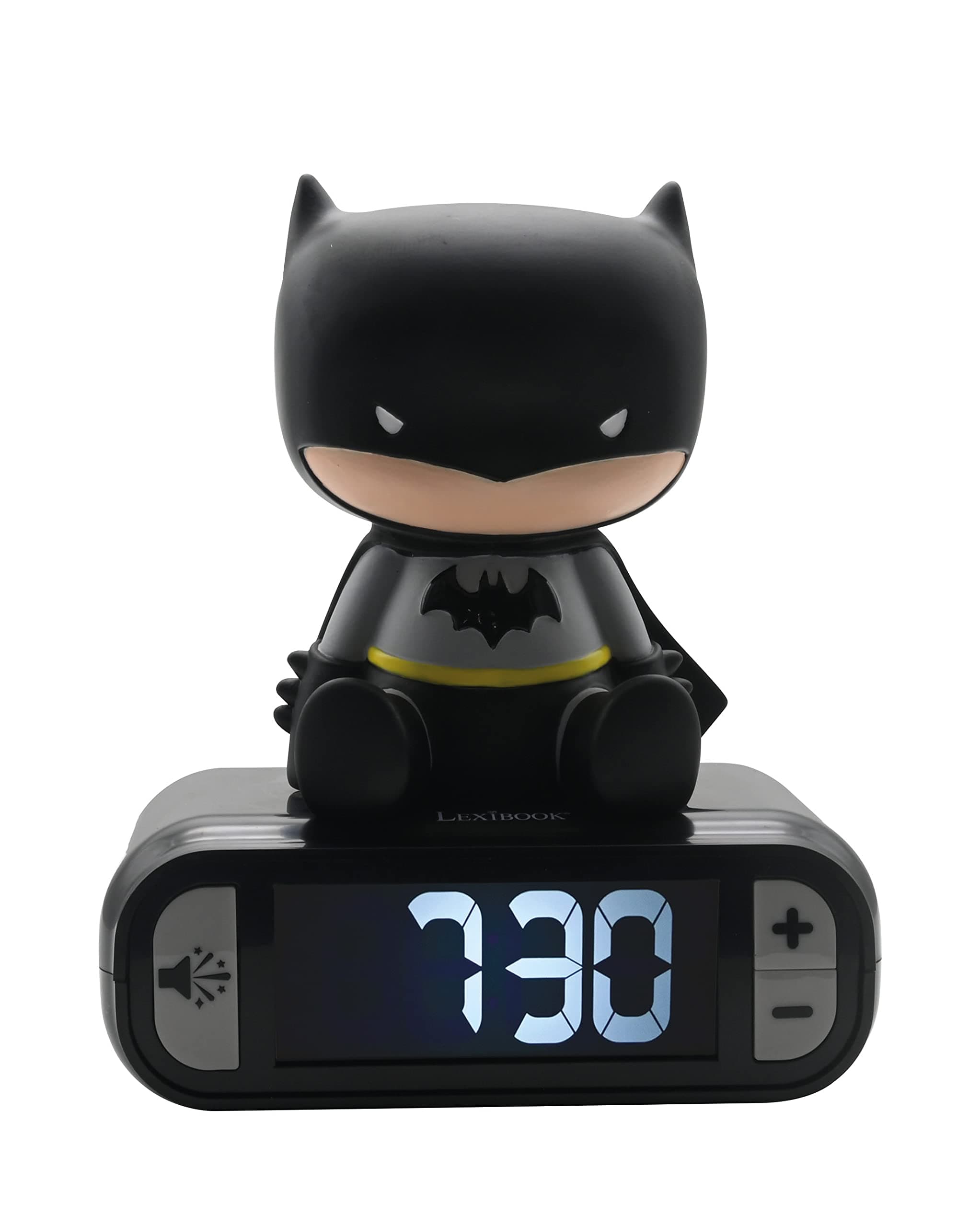 LEXiBOOK - Batman Digital Alarm Clock for Kids with Night Light Snooze, Childrens Clock, Luminous Batman, Black Colour - RL800BAT