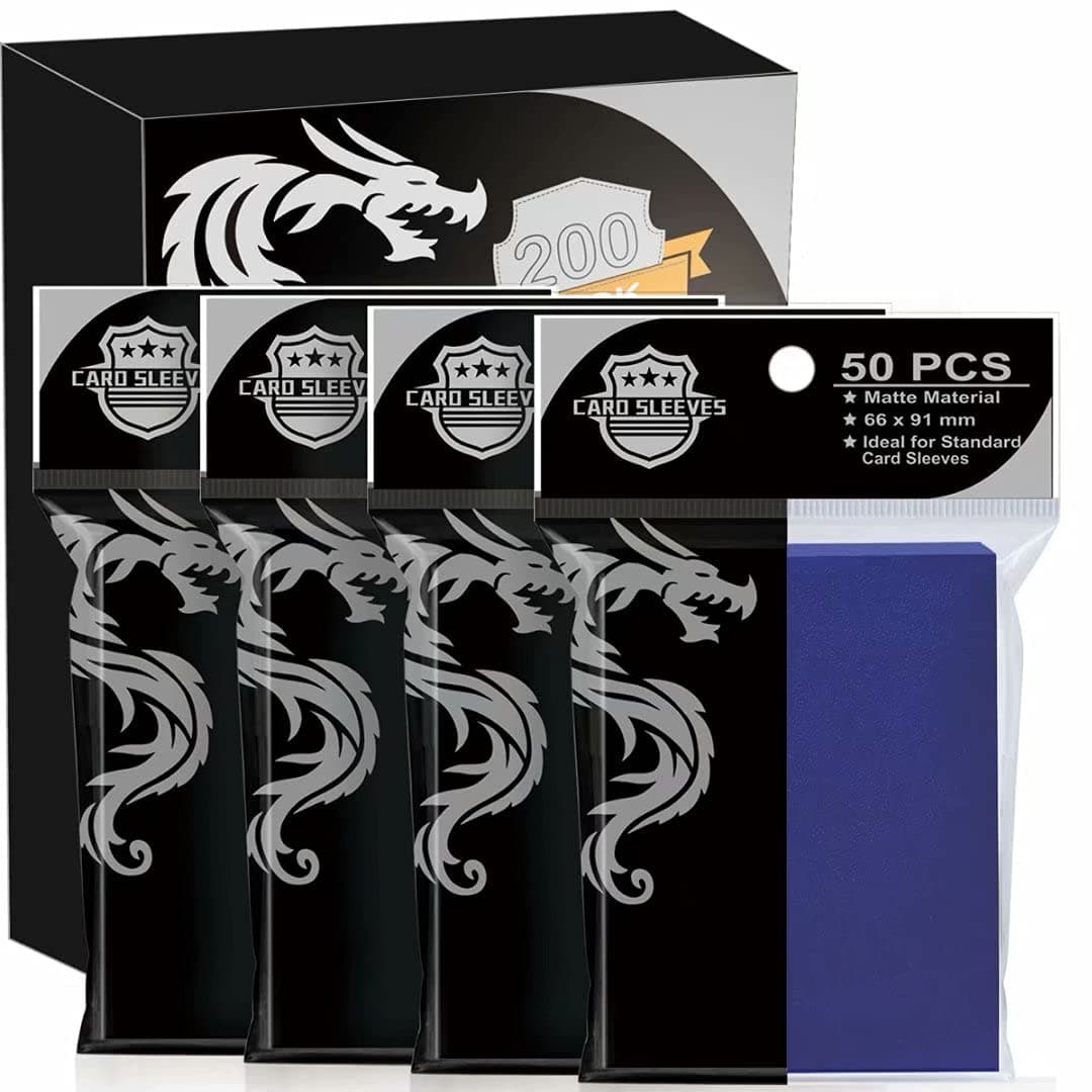 200Pcs Trading Card Sleeves Top Loader,Penny Card Sleeves Fit for Magic,MTG and Yugioh Cards, Baseball,Football, Baskteball Cards(Blue)