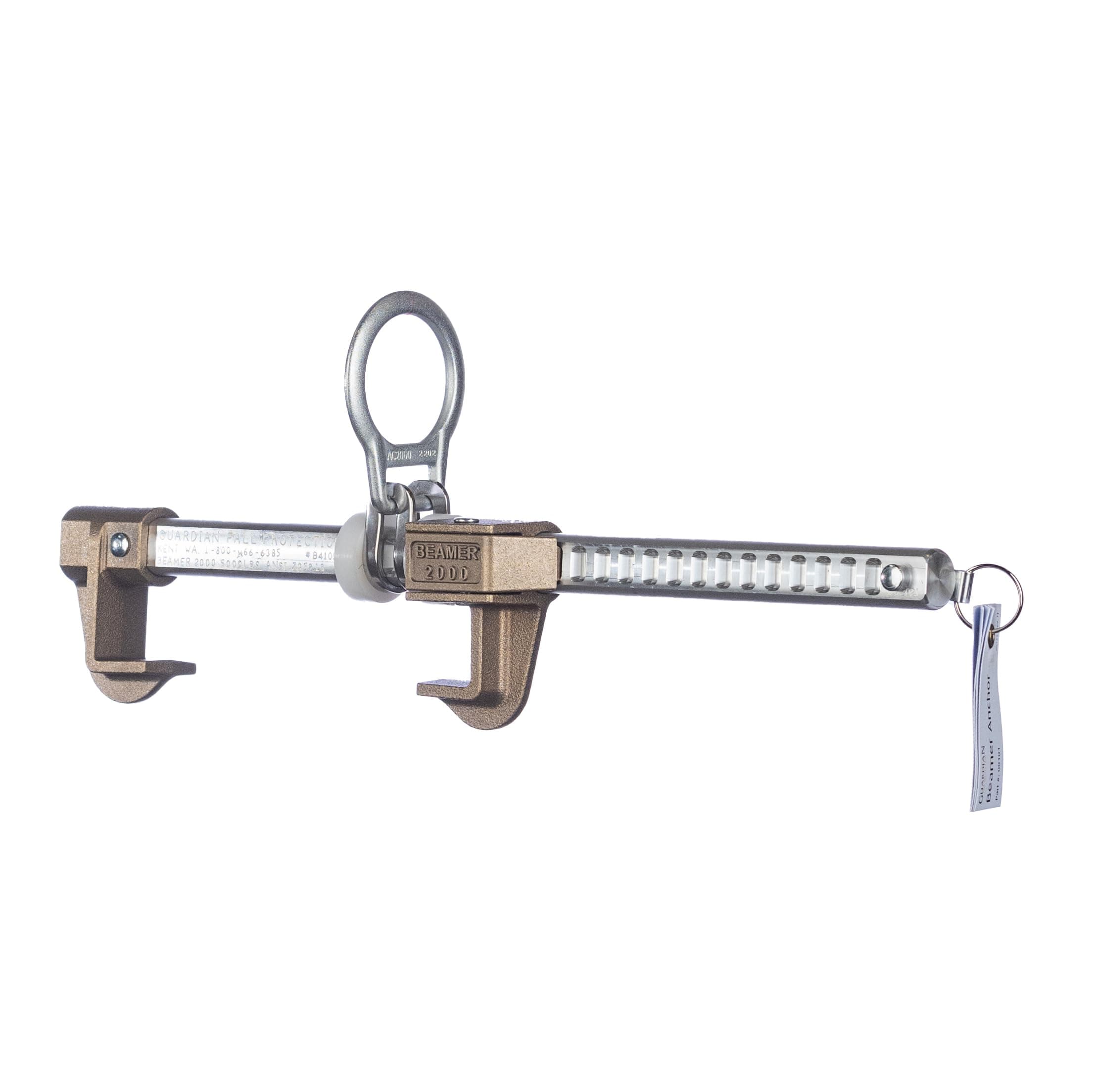 Guardian 00101 Beamer 2000 | Horizontal Beam Anchor | Fits 3.5 to 14 Inch Beams up to 1.25 Inches Thick | Tool Free Installation | OSHA and ANSI Compliant