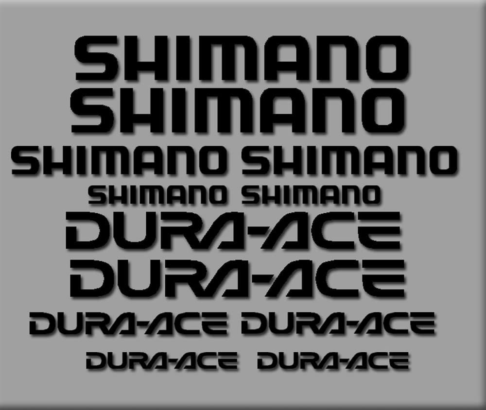 Ecoshirt DP-S1FA-81Y6 Shimano Dura-Ace R227 Stickers Aufkleber Decals Autocollants Adesivi Black