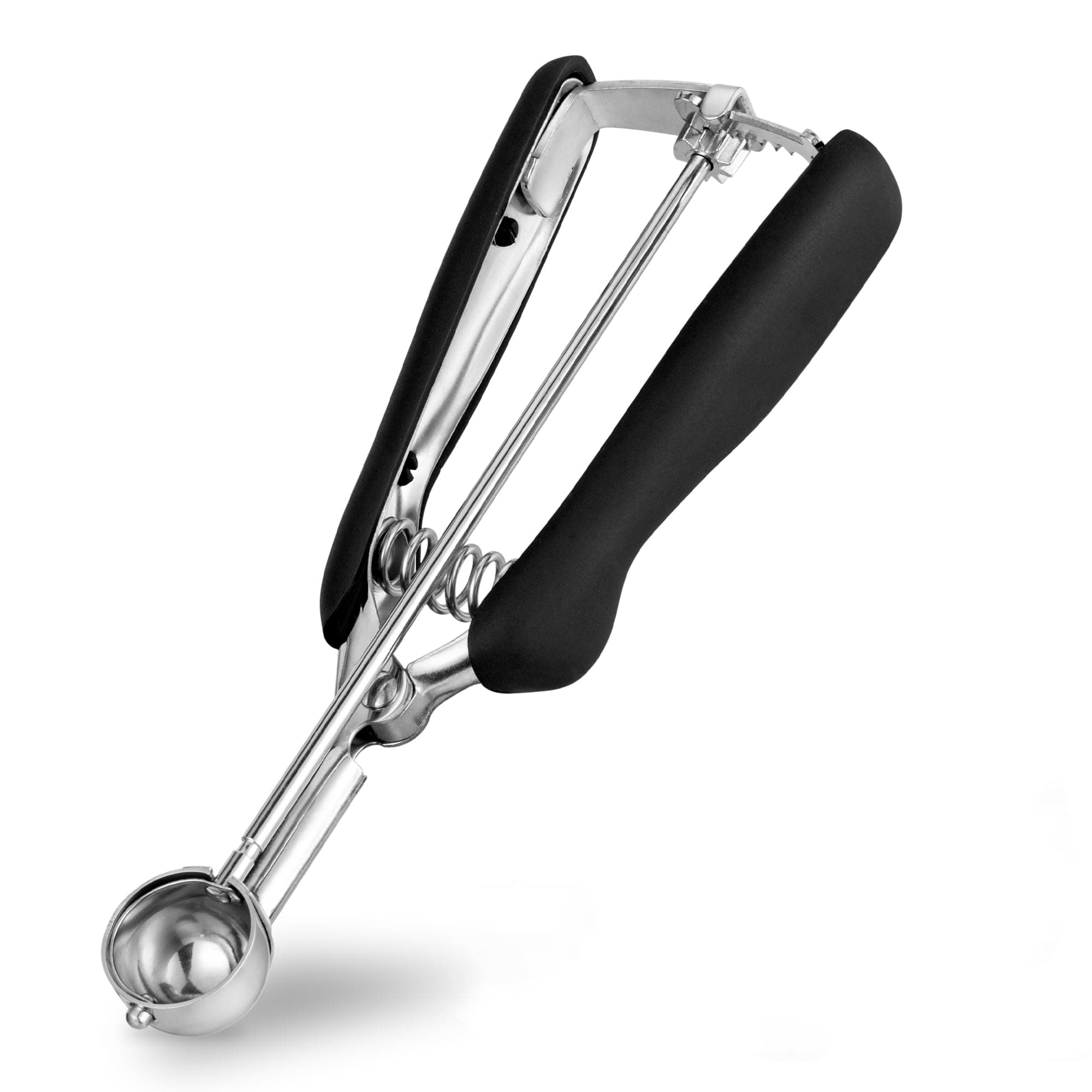 TJ POP Extra Small Cookie Scoop 1 Tsp, Professional Stainless Steel Mini Ice Cream Scoop 25MM, Cookie Dough Scoop Melon Baller Meatball Scoop, Good Soft Grips, Quick Trigger Release, 5ml (1 Teaspoon)