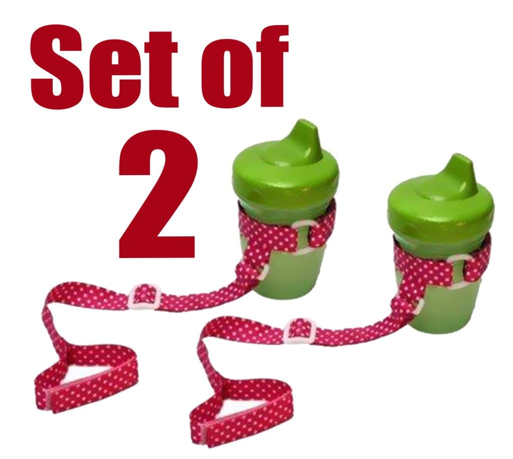 Set of 2 SippiGrip - Universal Sippi Grip, Delicate Dot Pink