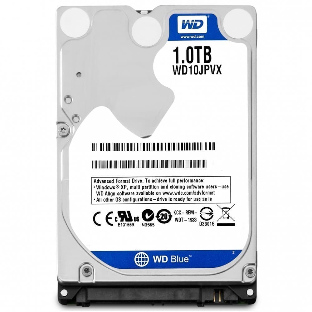 Western Digital WD Storage WD 2016 New Blue 1TB 2.5 inches Laptop Notebook Internal SATA 6Gb/s Hard Drive 9.5mm Height 5400RPM Model WD10JPVX