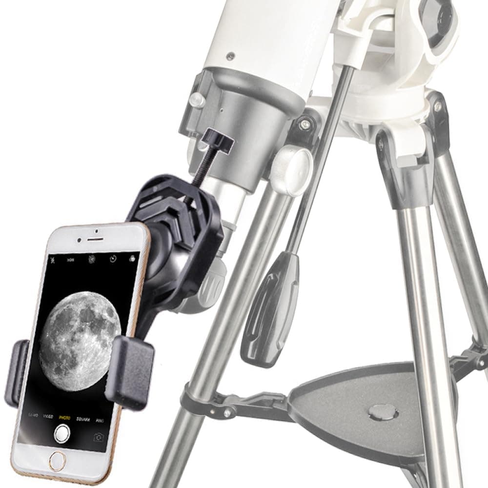 Smartphone Telescope Adapter Camera Mount, Universal Phone Mount, Work with Telescope Spotting Scope Microscope Monocular Binocular - Fits iPhone, Samsung, HTC, LG and Smartphone
