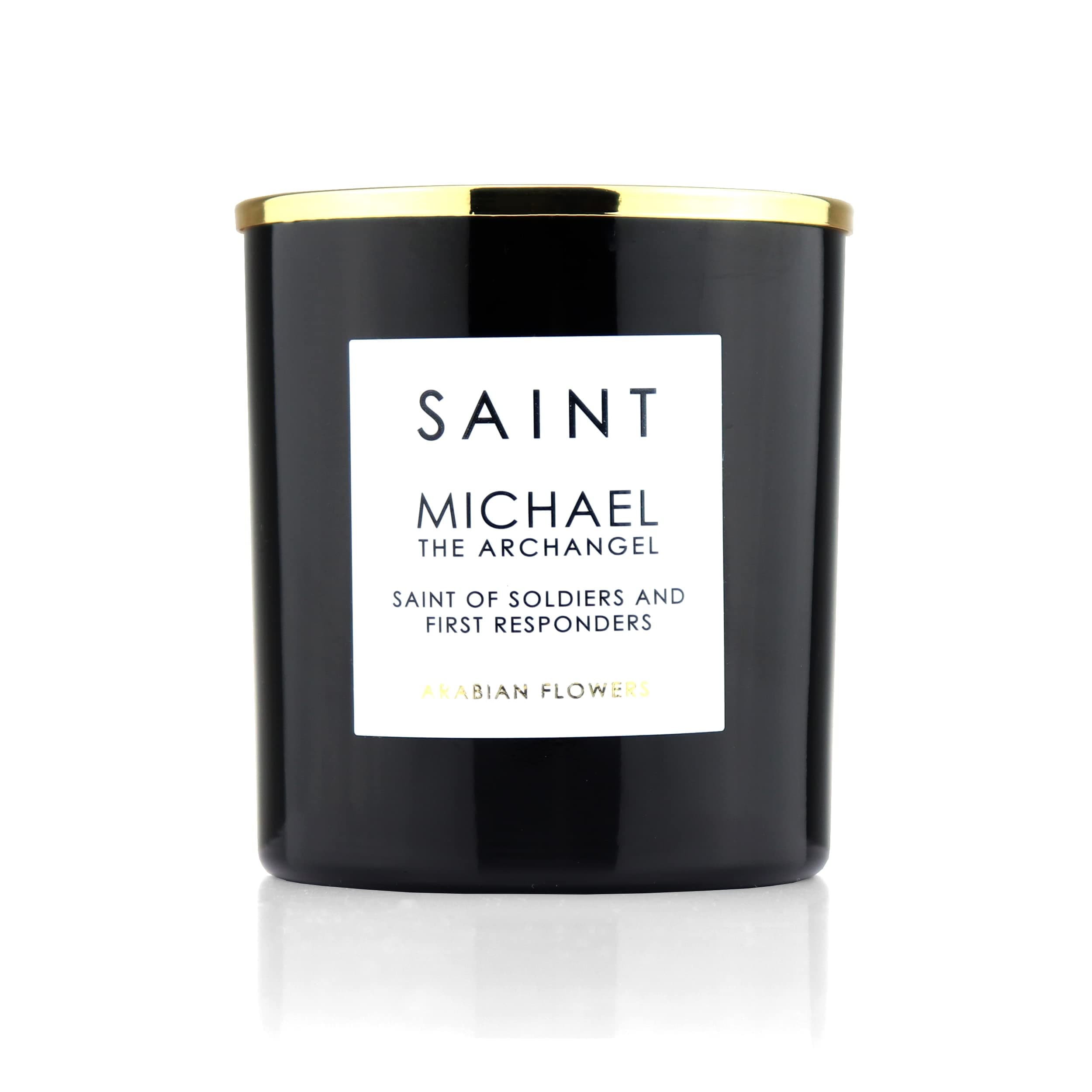 SAINT Michael The Archangel Scented Candle with Prayer and Prayer Coin, Saint of Soldiers and First Responders, Soy Coconut Aromatherapy Candle with 50-Hour Burn Time