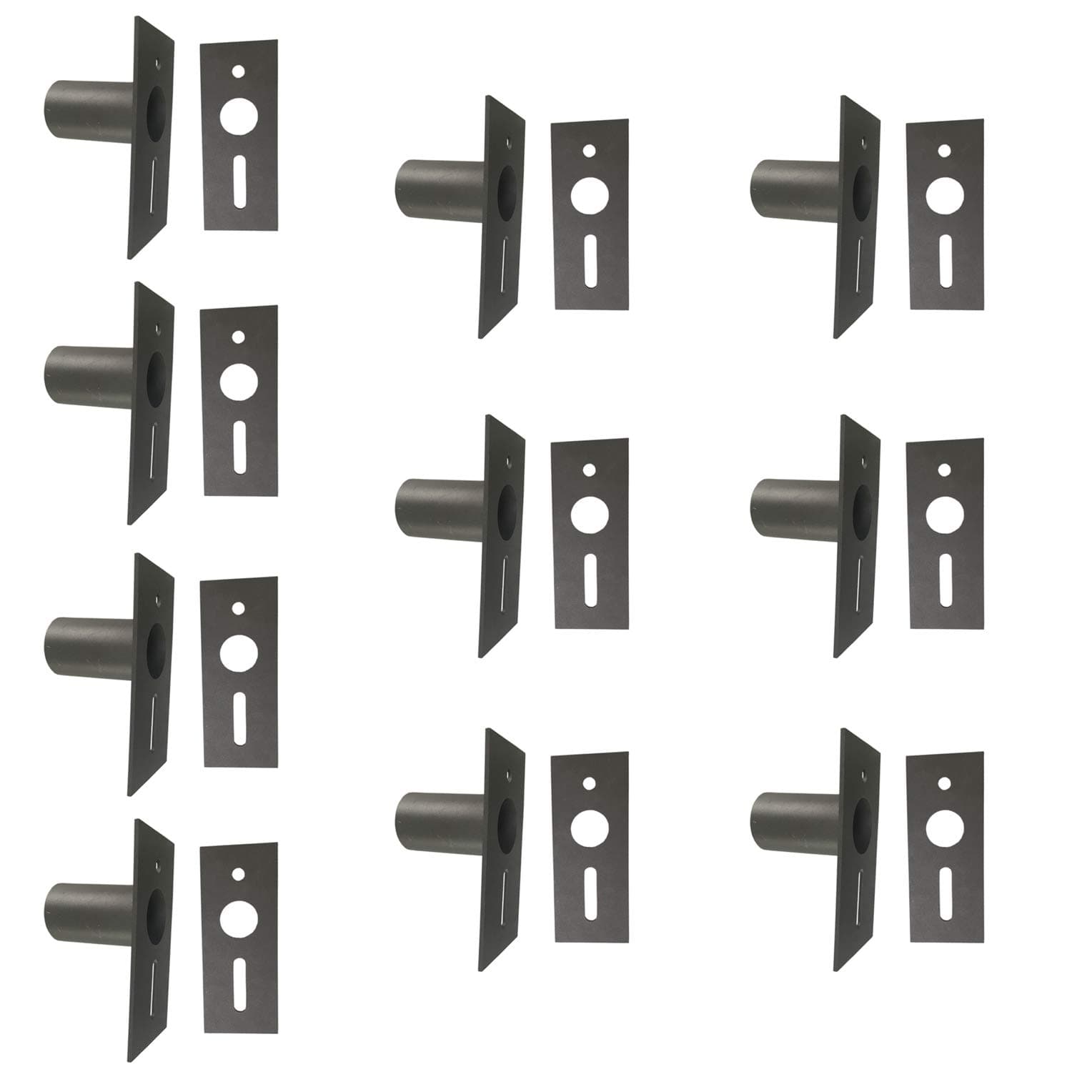 10-Pack Adapter Tenon Bracket for LED Shoebox Light, Outdoor Parking Lot Fixture Mounting Brackets, Transform Slip Fitter Mount to Arm Mounting for Pole