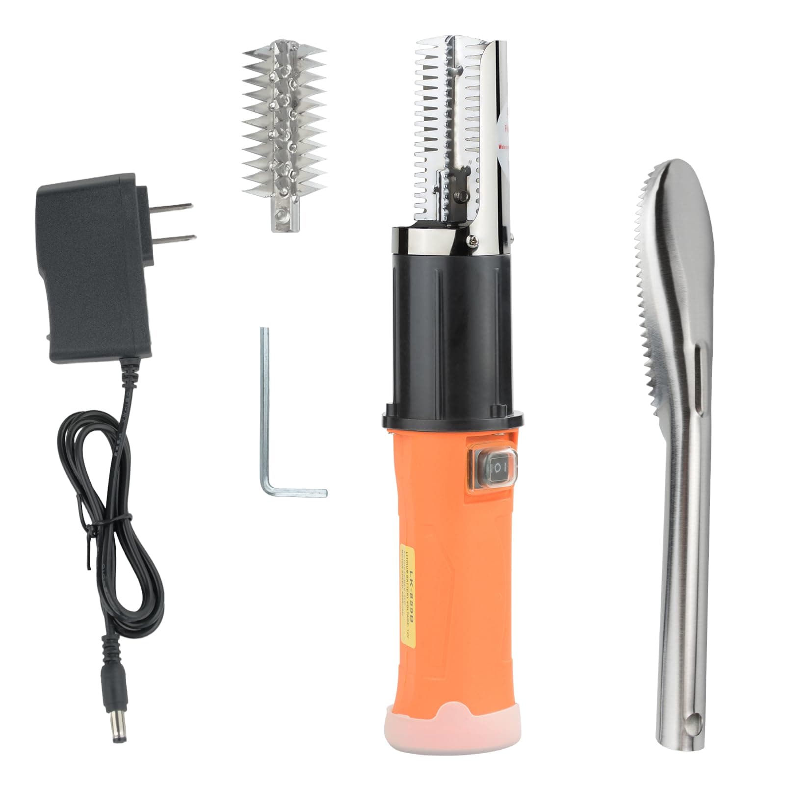 Cordless Electric Fish Scaler Tools,Built-in 12v Rechargeable Battery,2 Cutter Heads,Two-way Rotated,IPX7 Waterproof,Electric Fish Scaler Remover,Fish Scale Remover,Professional Fish Descaler Tool