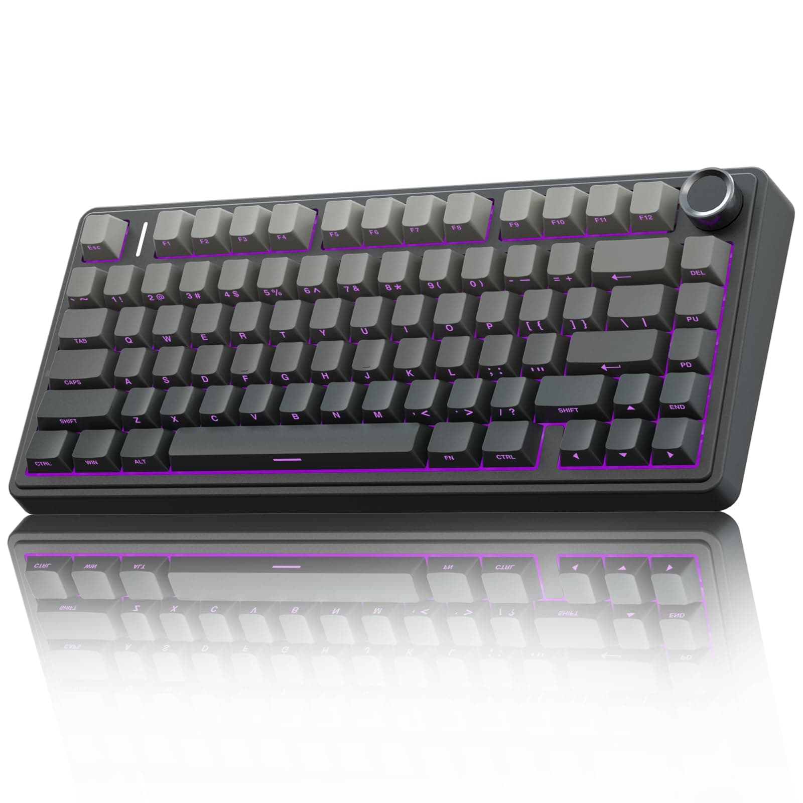 AULA F75 Wireless Mechanical Keyboard, Gasket Mounted, Hot Swappable, Pre-lubed Reaper Switches, RGB Backlit, 2.4GHz/Type-C/Bluetooth Gaming Keyboard (75%)