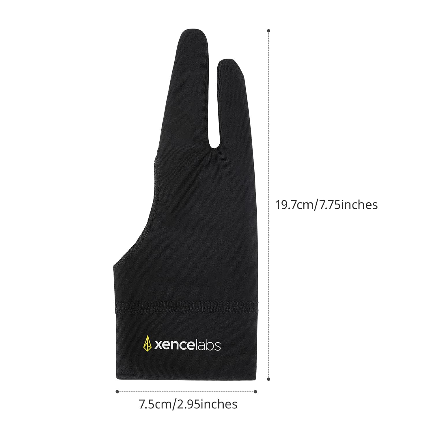 XENCELABS, Artist Glove, Drawing Glove Left Right Hand for Drawing Tablet, 2 Finger Glove for Drawing Black Size S…