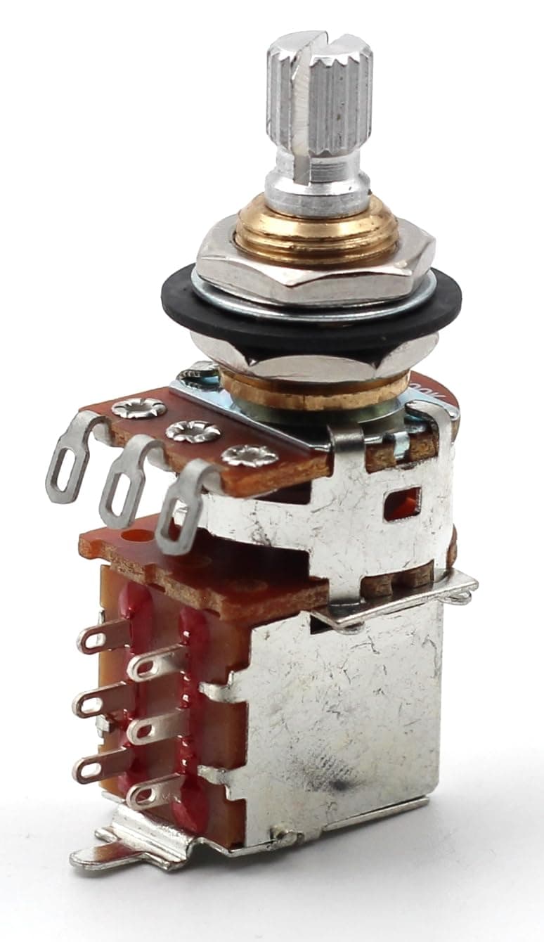 500k Pot for Guitars, Push Pull Guitar Pot, Bourns Potentiometer, Short Split Shaft, Audio Taper, The Art of Tone (1x)