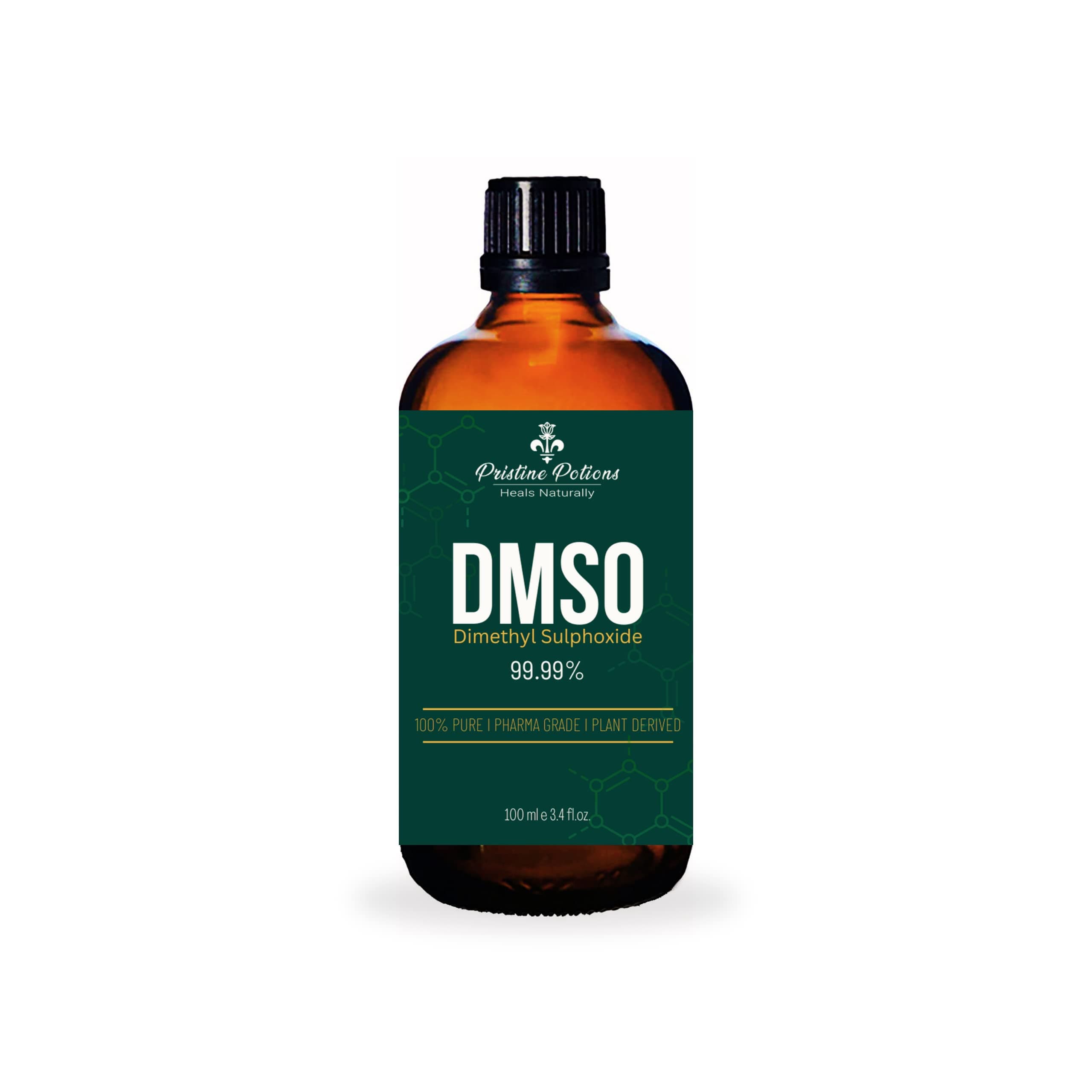 DMSO I 99.99% Purity I Pharmaceutical Grade | Dimethyl sulfoxide Liquid | High Purity | Low Odor I Premium Amber Glass Bottle Packaging - 100 ml (100 ml x 1)