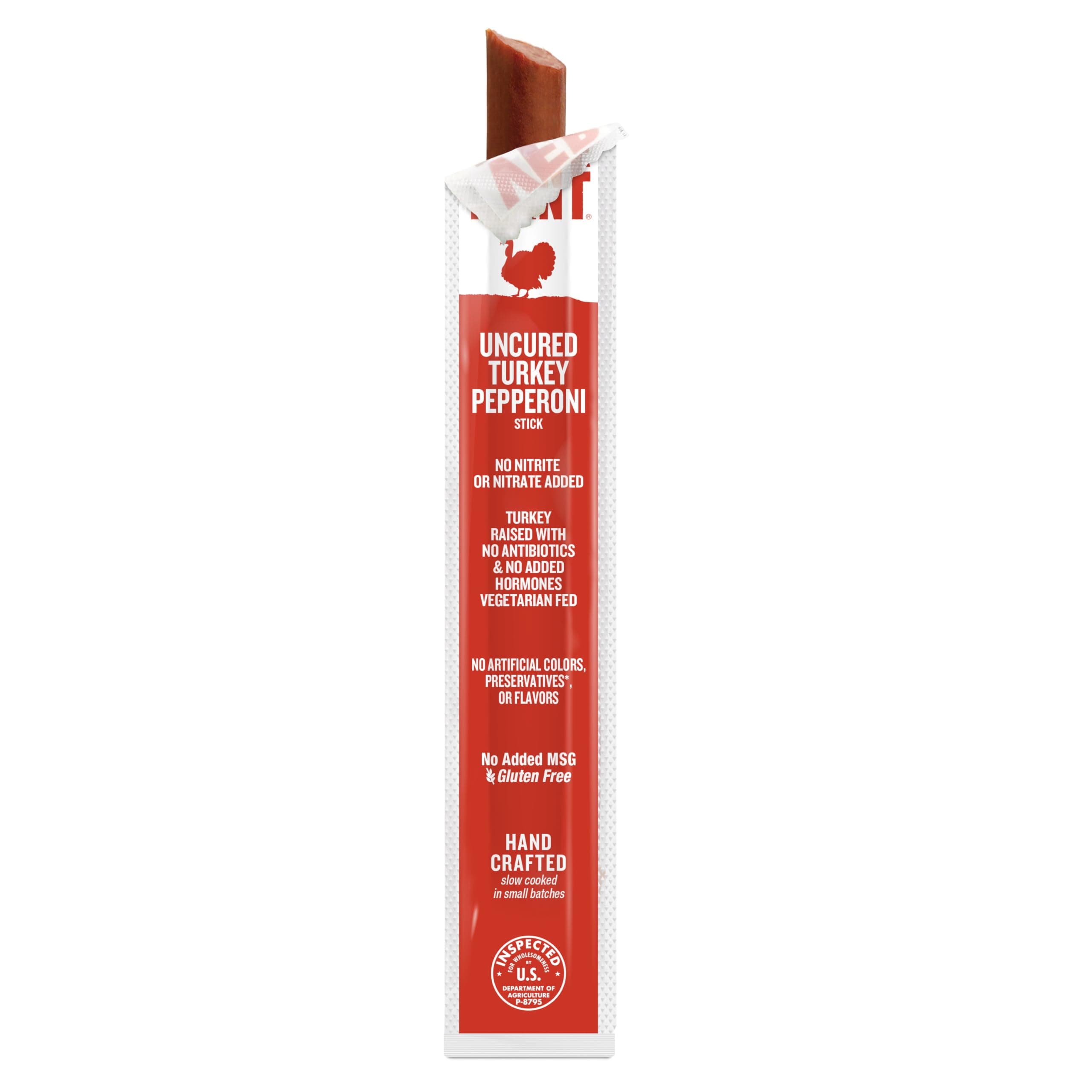 Snack Sticks by Vermont Smoke & Cure – Uncured Pepperoni – Turkey – Healthy Meat Protein – 1oz Jerky Stick - 1 Count (Pack of 1)