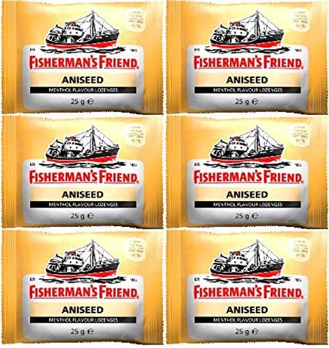 Fisherman’s Friend Aniseed Lozenges 25g – Pack of 12 – Strong Aniseed Flavour Lozenges for Sore Throat & Refreshing Breath