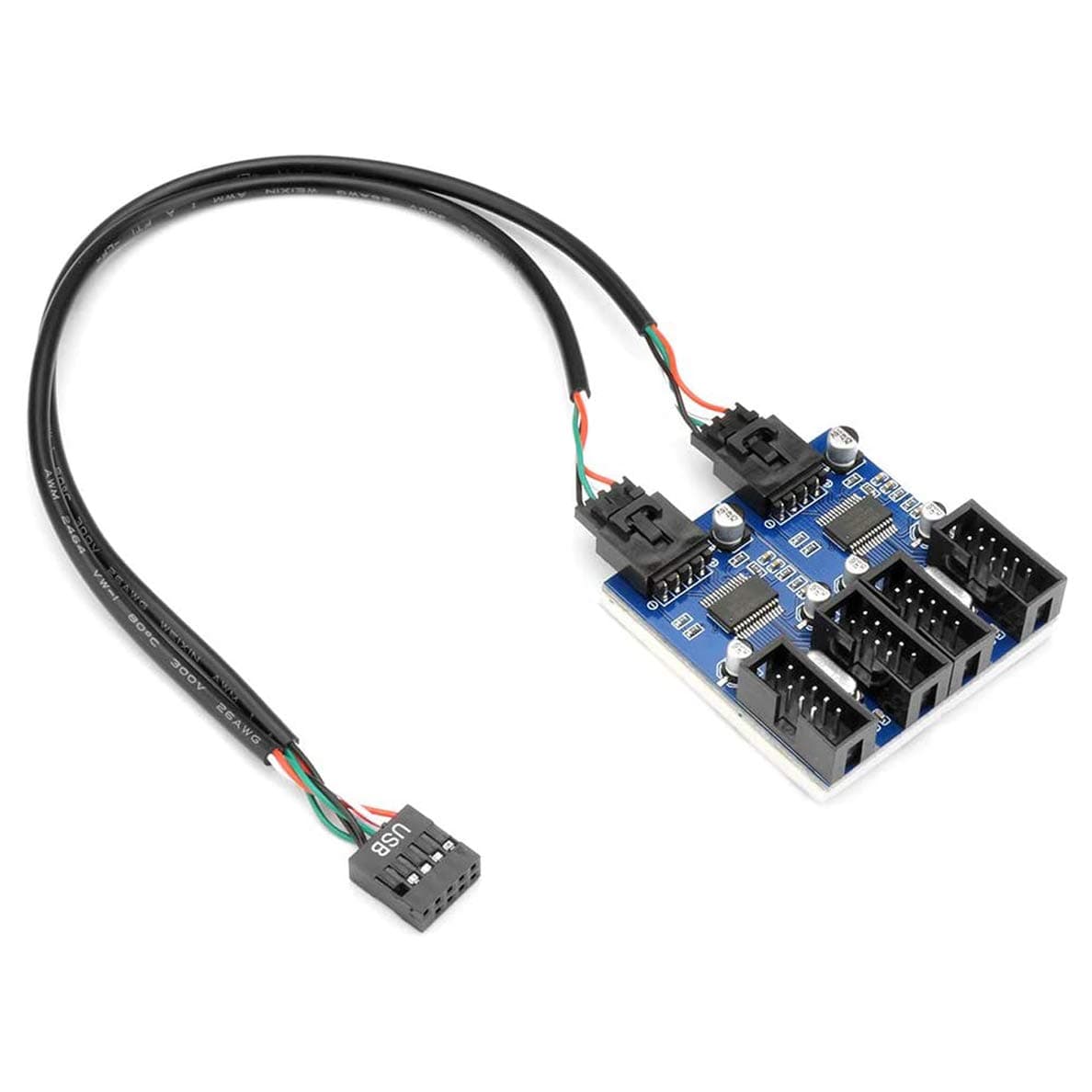USB 2.0 Splitter Male 1 to 4 Female Motherboard USB Splitter USB 2.0 Splitter Motherboard USB Splitter(30cm)