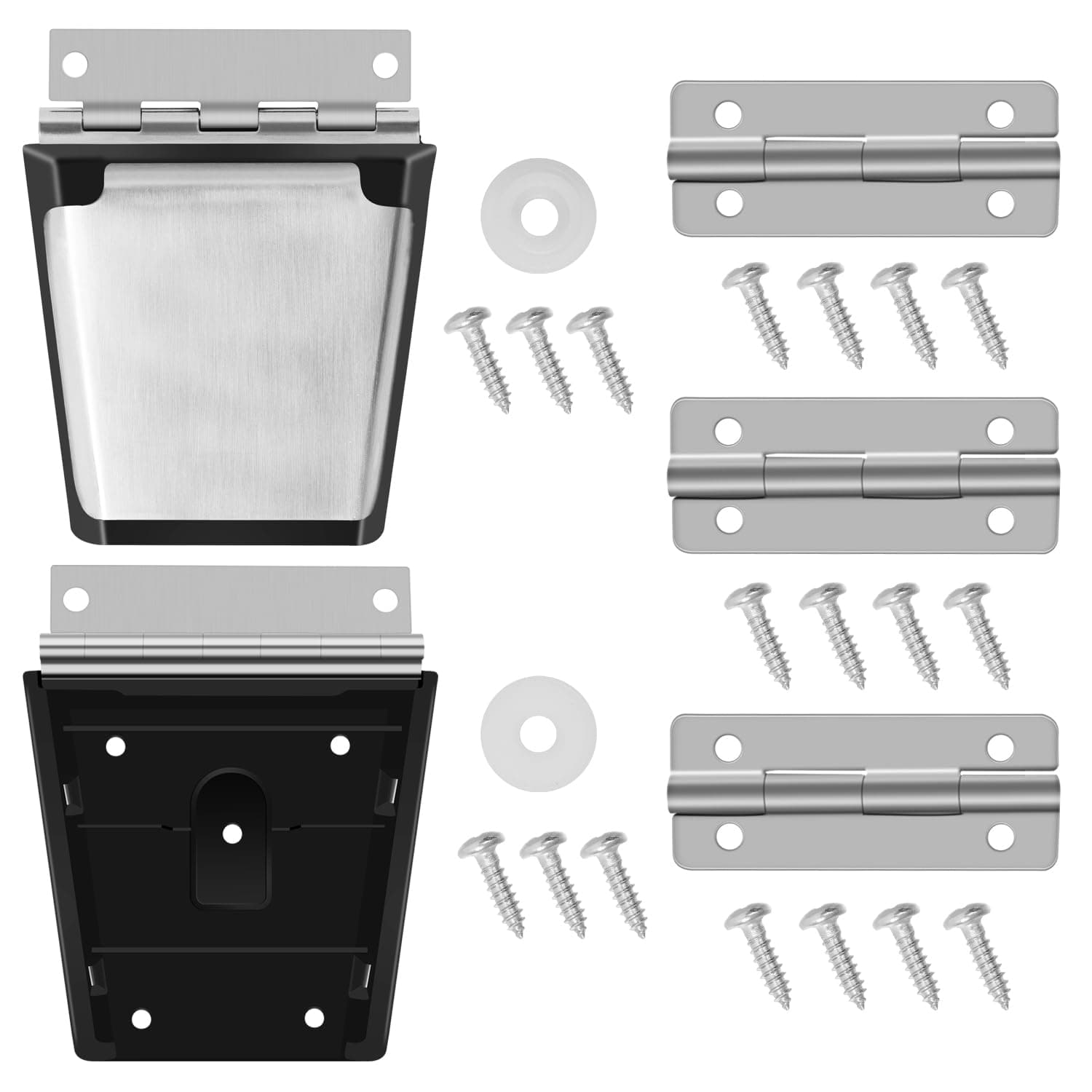 ATESMO Cooler Hinges Replacement & Cooler Latch Replacement for Igloo Cooler Replacement Parts, Cooler Parts Set, Cooler Stainless Steel Latch and Hinge Parts Kit with High-Strength Screws