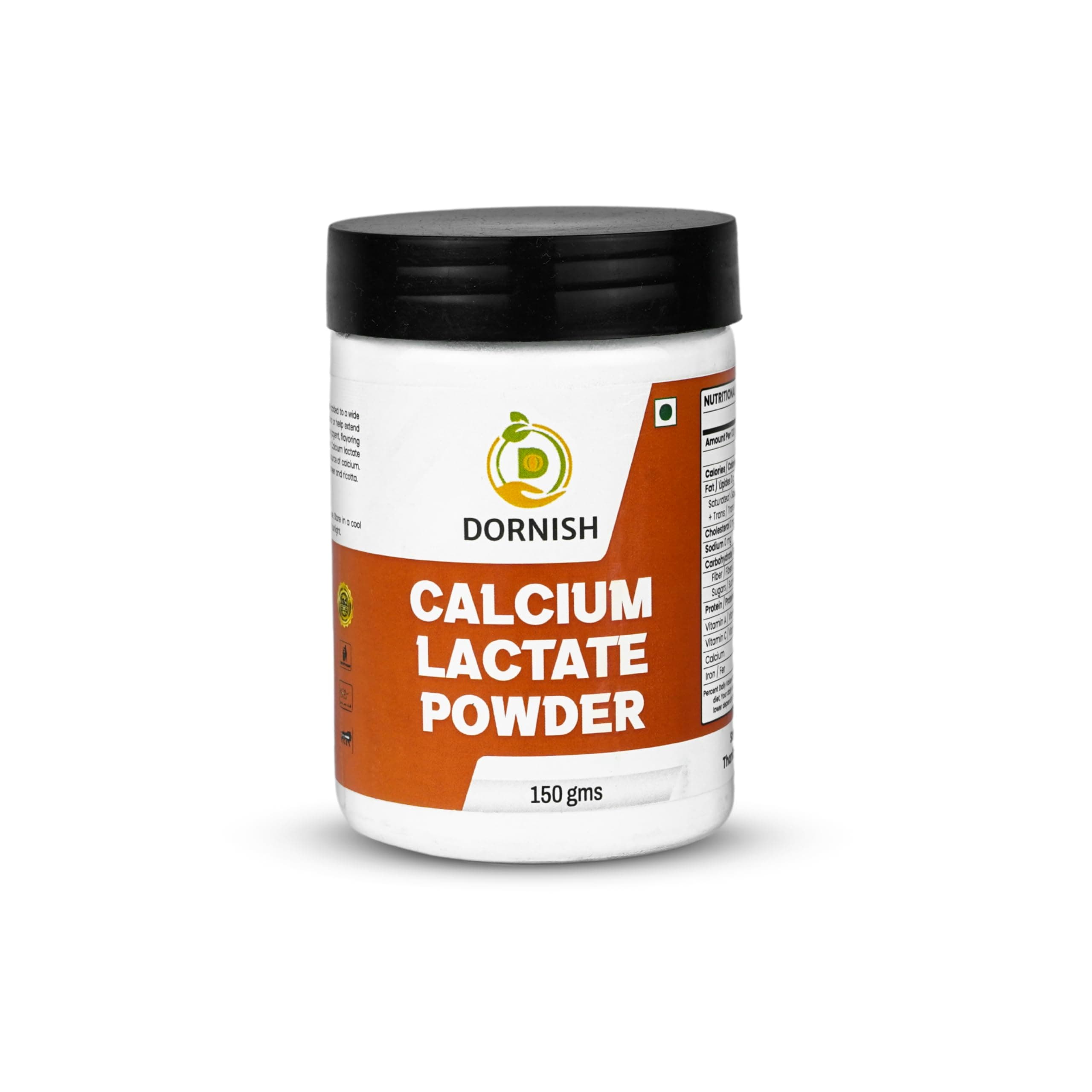 Calcium Lactate Powder,150 Gms I Used as food preservative and Improvers / Food Thickener, Perfect for Spherification, Cheese Making, and Baking Applications I Perfect for Home Chefs, Commercial Kitchens, Food Technologists, and Educational Use | Ideal for Texturizing, Gelling and Stabilizing Foods