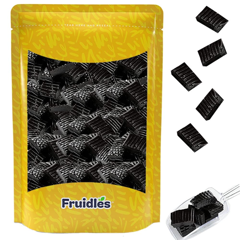 Licorice Tire Tracks Bites, Soft Licorice Candy for Parties, Birthdays, Events, and Much More (Black Licorice, Half-Pound)