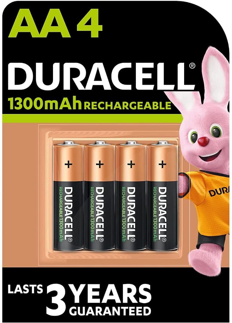 Duracell Battery Rechargeable Accu NiMH 1300 mAh AA Ref 81367177 [Pack 4]
