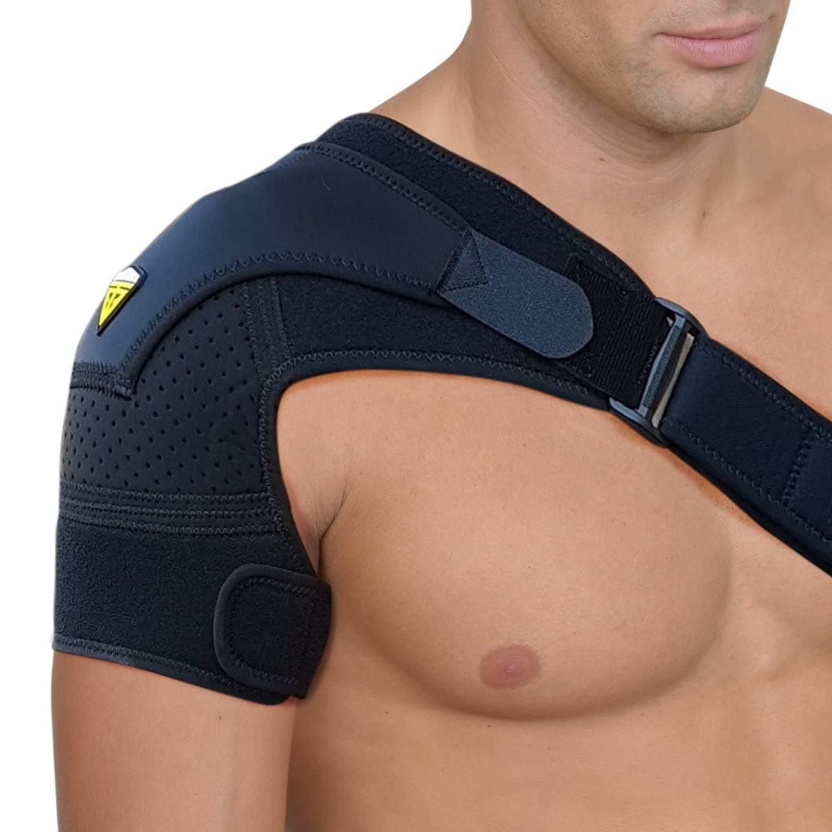 Shoulder Brace for Torn Rotator Cuff for Men and Women - 4 Sizes - Support & Pain Relief (Black, Large/X-Large)
